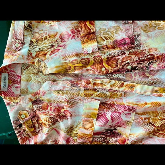 Calvin Klein Ladies Snake print Blouse size XS - Picture 12 of 13